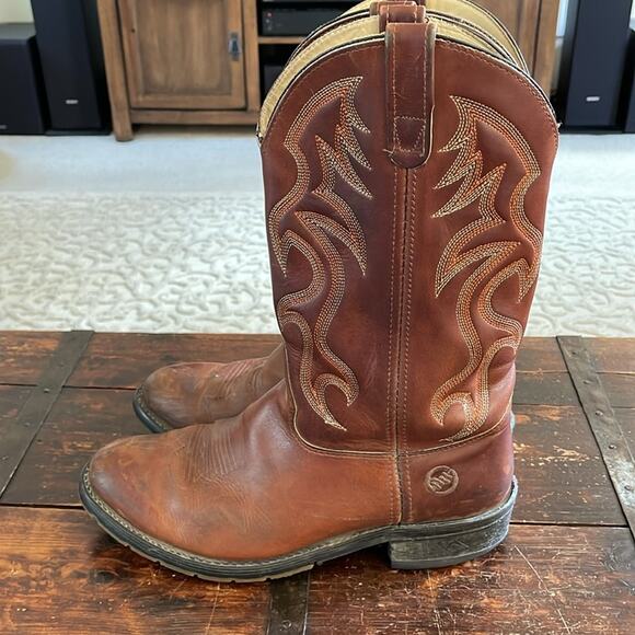 Men's Double H 1519 Brown Western Work BootsSize 11.5